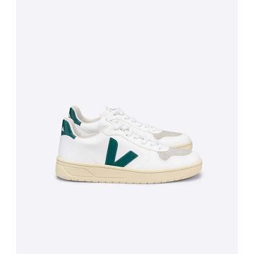 Veja V-10 CWL Women's Sneakers White/Green | NZ 653PJJ